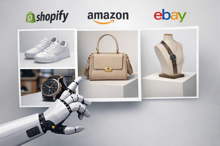AI ecommerce integration for Shopify and Amazon product images